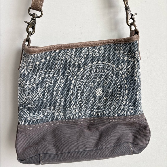 Myra Bag Navy Kilim Shoulder Bag - Picture 4 of 8